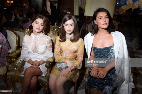 Jenna Coleman, Lily Collins and Jessie Ware attend Miu Miu 2019